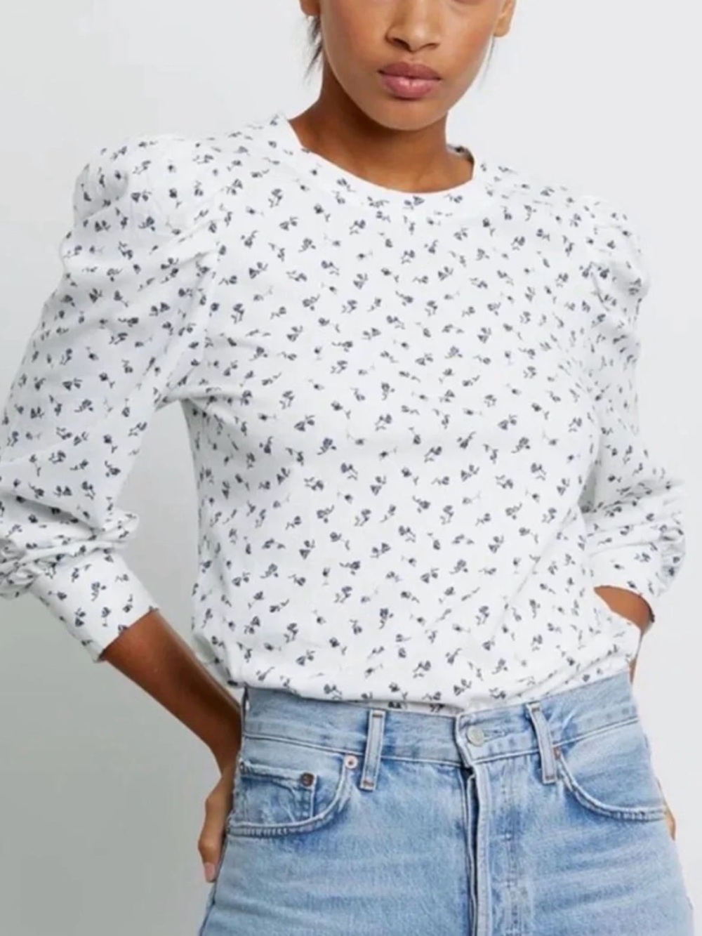 Rails Emilia Indigo Buds Cotton Shirt, Small